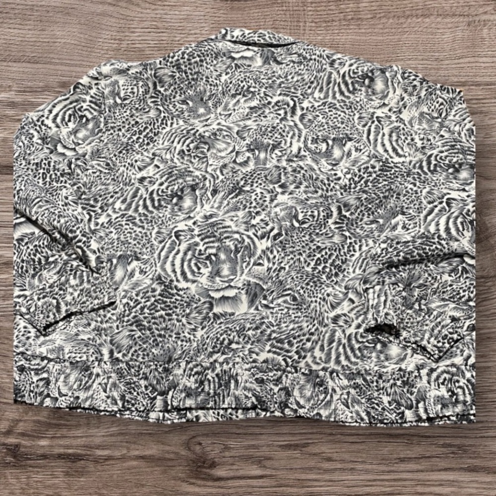 Alfred Dunner Monochrome Animal Print Jacket - Picture 5 of 7